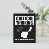 Kritisch denken over het andere nationale tekort briefkaart (Staand voorkant)