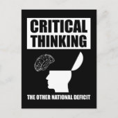 Kritisch denken over het andere nationale tekort briefkaart (Voorkant)