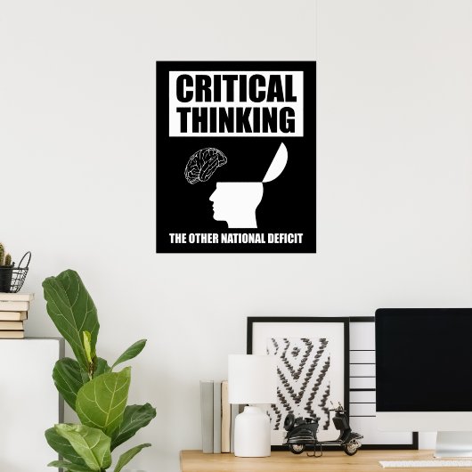 Kritisch denken over het andere nationale tekort poster (Thuiskantoor)