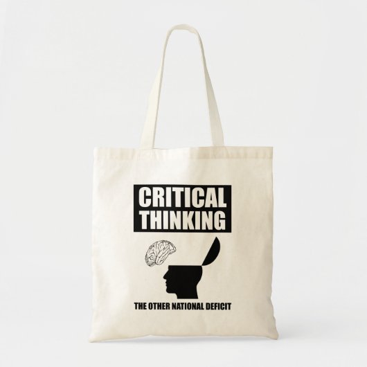Kritisch denken over het andere nationale tekort tote bag (Voorkant)