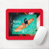 "Kritisch denken" Surf papa mousepad Muismat (Met muis)