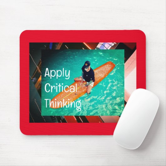 "Kritisch denken" Surf papa mousepad Muismat (Met muis)