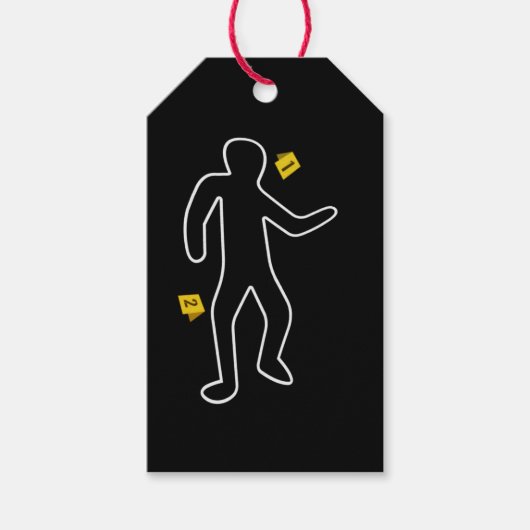 Kritisch overzicht met bewijszakjes cadeaulabel (Voorkant)