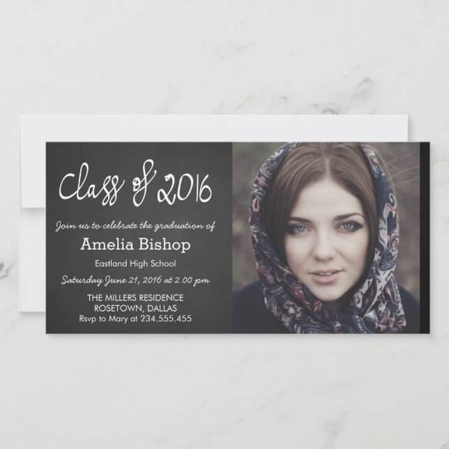 Kritisch Schoolbord Klas van 2016 Handgeschreven A (Voorkant)