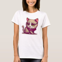 Kritische Cat Vibes Vrouwen T-shirt