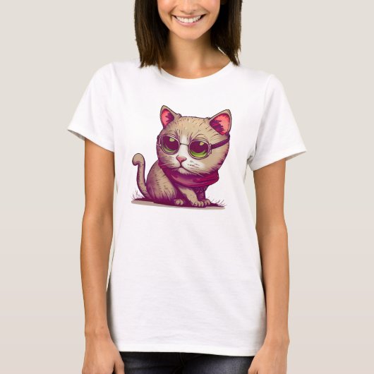 Kritische Cat Vibes Vrouwen T-shirt (Voorkant)