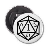 Kritische defecte D20-Button Button Flesopener (Voorkant)