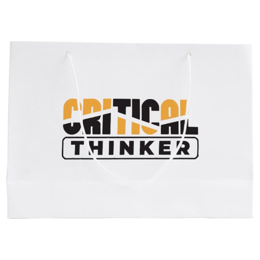 Kritische denker denk voor jezelf groot cadeauzakje (Achterkant)