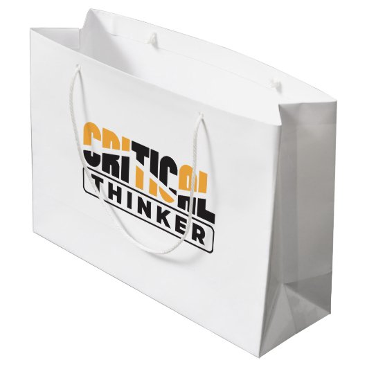 Kritische denker denk voor jezelf groot cadeauzakje (Achterkant Gekanteld)