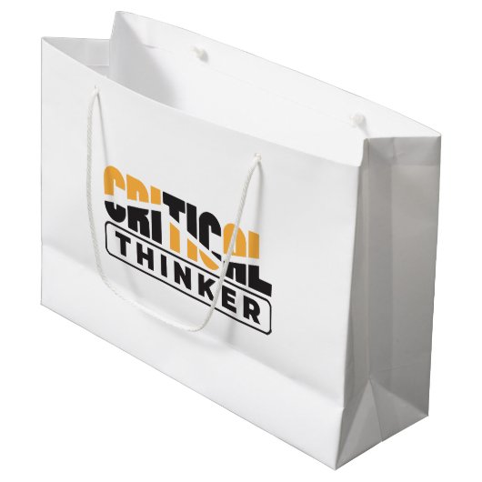 Kritische denker denk voor jezelf groot cadeauzakje (Voorkant Gekanteld)