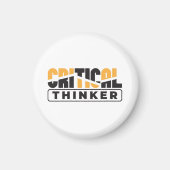 Kritische denker denk voor jezelf magneet (Voorkant)