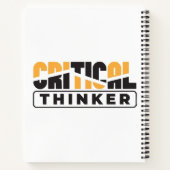 Kritische denker denk voor jezelf notitieboek (Achterkant)