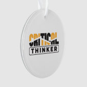 Kritische denker denk voor jezelf ornament (voorkant)