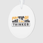 Kritische denker denk voor jezelf ornament (voorkant)