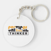 Kritische denker denk voor jezelf sleutelhanger (Achterkant)