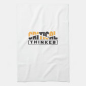 Kritische denker denk voor jezelf theedoek (Verticaal)