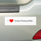 Kritische denkkingsvaardigheden bumpersticker (Op auto)