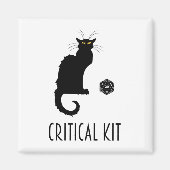 Kritische kit Funny Cat D20 RPG Tabletop Gaming Magneet (Voorkant)