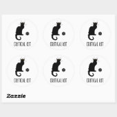 Kritische kit Funny Cat D20 RPG Tabletop Gaming Ronde Sticker (Vel)