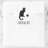 Kritische kit Funny Cat D20 RPG Tabletop Gaming Ronde Sticker (Tas)