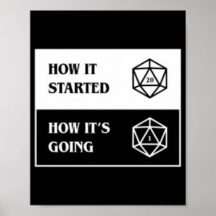 Kritische mislukking D20-staart Hoe het goed gaat Poster