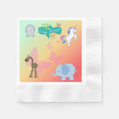 Kritters en Vlinders Baby Shower Servetten (Voorkant)