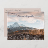 Krivan Mountain in de Hoge Tatra Slowakije Briefkaart (Voorkant / Achterkant)