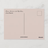 Krivan Mountain in de Hoge Tatra Slowakije Briefkaart (Achterkant)