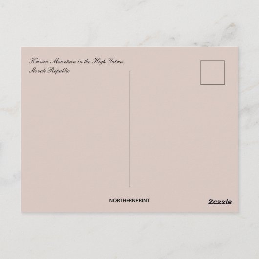 Krivan Mountain in de Hoge Tatra Slowakije Briefkaart (Achterkant)