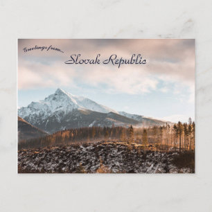 Krivan Mountain in de Hoge Tatra Slowakije Briefkaart