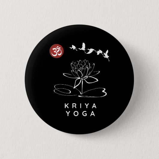 Kriya Yoga-instructeur Kriya Yoga-beginnerontwerp  Ronde Button 5,7 Cm (Voorkant)