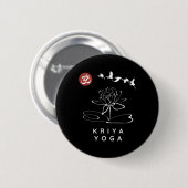 Kriya Yoga-instructeur Kriya Yoga-beginnerontwerp  Ronde Button 5,7 Cm (Voorkant /achterkant)