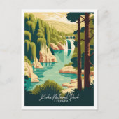 Krka Kroatië Art Travel  illustratie Briefkaart (Voorkant)