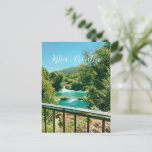 Krka, Kroatië Waterval Reis Souvenir Feestdagenkaart
