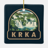 Krka Nationaal Park Kroatië Travel Art Keramisch Ornament (Achterkant)