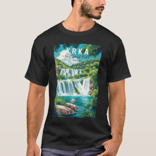 Krka Nationaal Park Kroatië Travel Art Vintage T-shirt