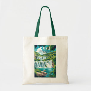 Krka Nationaal Park Kroatië Travel Art Vintage Tote Bag