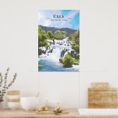 Krka Nationaal Park Reisposter Kroatië Poster (Keuken)