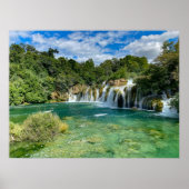 Krka Waterfalls in Croatia panorama view Poster (Voorkant)