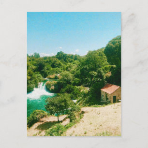 Krka-waterval, Krka Nationaal Park, Kroatië Feestdagenkaart