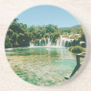 Krka-watervallen - Krka Nationaal Park - Kroatië Zandsteen Onderzetter