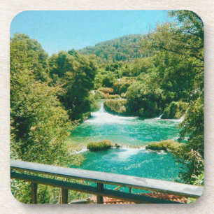 Krka Watervallen - Nationaal Park Krka - Kroatië Bier Onderzetter