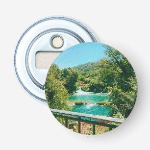 Krka Watervallen - Nationaal Park Krka - Kroatië Button Flesopener