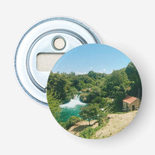 Krka Watervallen - Nationaal Park Krka - Kroatië Button Flesopener