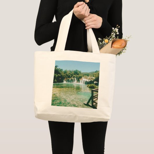 Krka Watervallen - Nationaal Park Krka - Kroatië Grote Tote Bag (Voorkant (product))