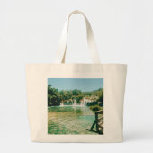 Krka Watervallen - Nationaal Park Krka - Kroatië Grote Tote Bag (Voorkant)