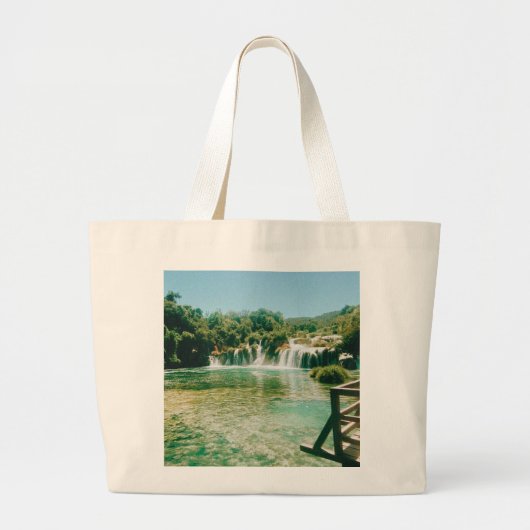 Krka Watervallen - Nationaal Park Krka - Kroatië Grote Tote Bag (Voorkant)