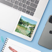 Krka Watervallen - Nationaal Park Krka - Kroatië Sticker (Laptop met iPhone)