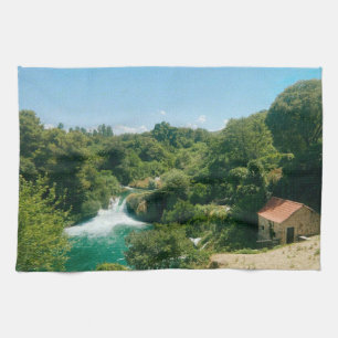 Krka Watervallen - Nationaal Park Krka - Kroatië Theedoek
