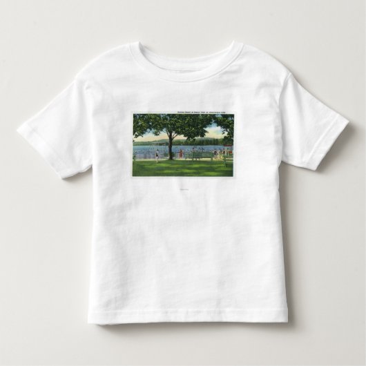 Kroaten aan de Beach en het Park aan de Chautauqua Kinder Shirts (Voorkant)